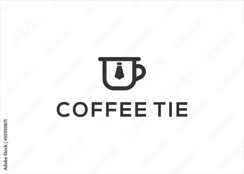 coffee tie logo design concept coffee tie logo design concept