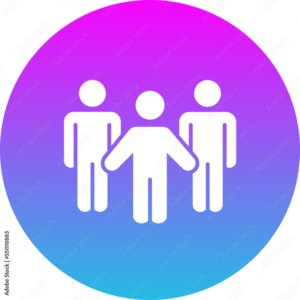 Team Gradient Circle Glyph Inverted Icon Team Gradient Circle Glyph Inverted Icon