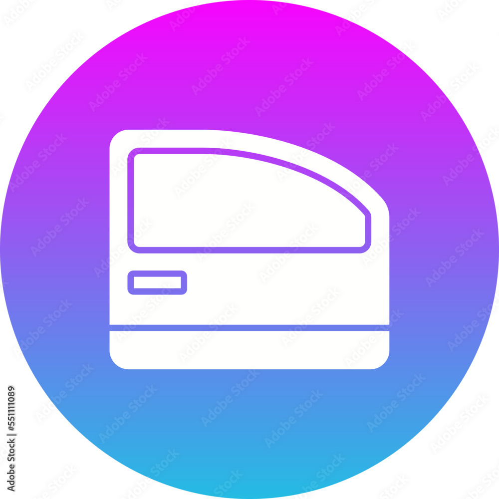 Car Door Gradient Circle Glyph Inverted Icon Car Door Gradient Circle Glyph Inverted Icon