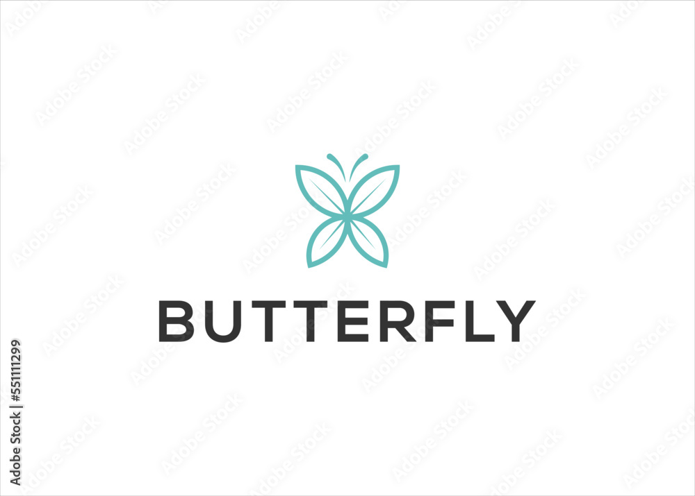 Butterfly logo design vector template