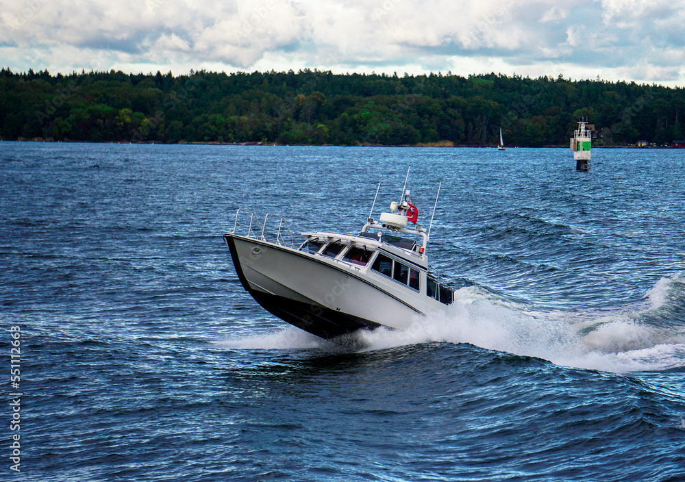Fototapeta premium boat on the river