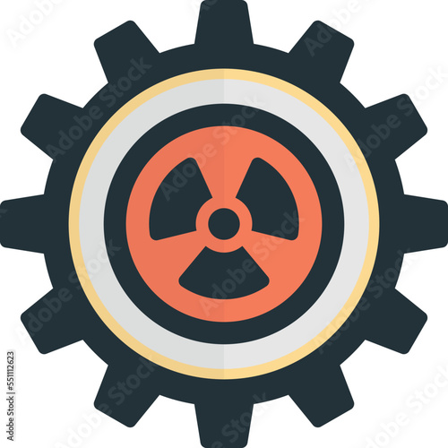 radioactive symbol illustration in minimal style