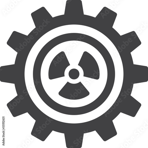 radioactive symbol illustration in minimal style