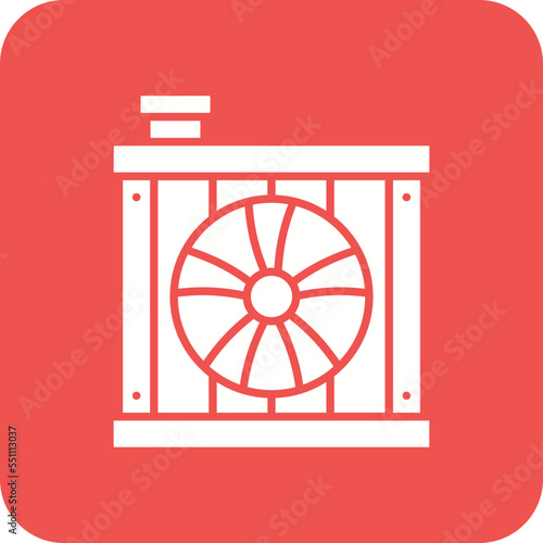 Car Radiator Multicolor Round Corner Glyph Inverted Icon
