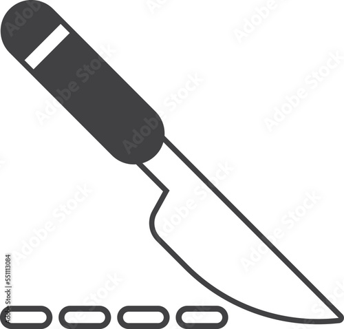 scalpel illustration in minimal style