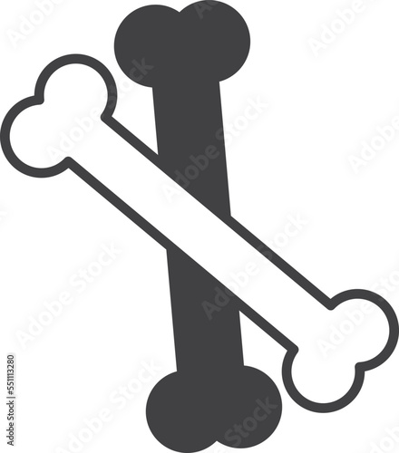 bone illustration in minimal style
