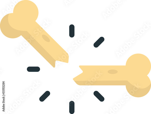 broken bones illustration in minimal style
