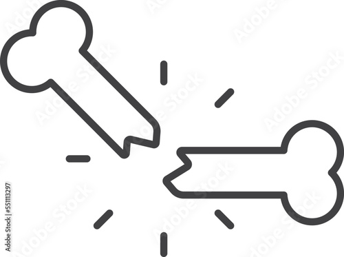 broken bones illustration in minimal style