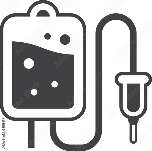 saline bag for hospital illustration in minimal style