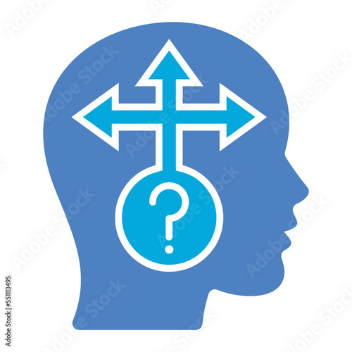 Decision Making Glyph Two Color Icon