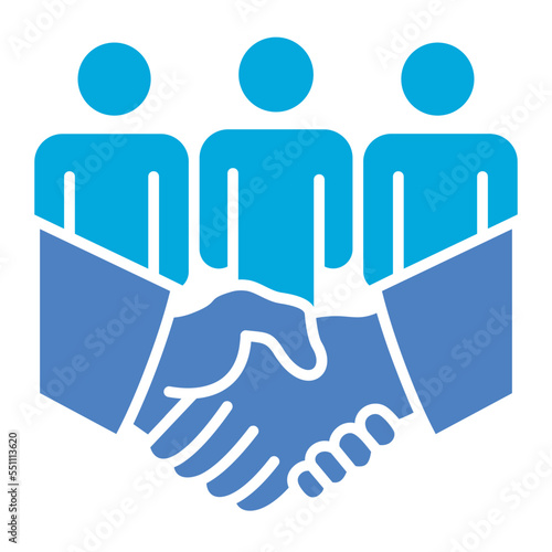 Teamwork Glyph Two Color Icon