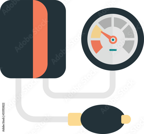 blood pressure monitor illustration in minimal style