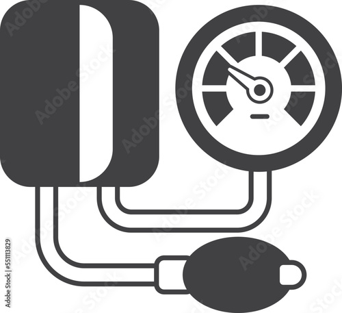 blood pressure monitor illustration in minimal style