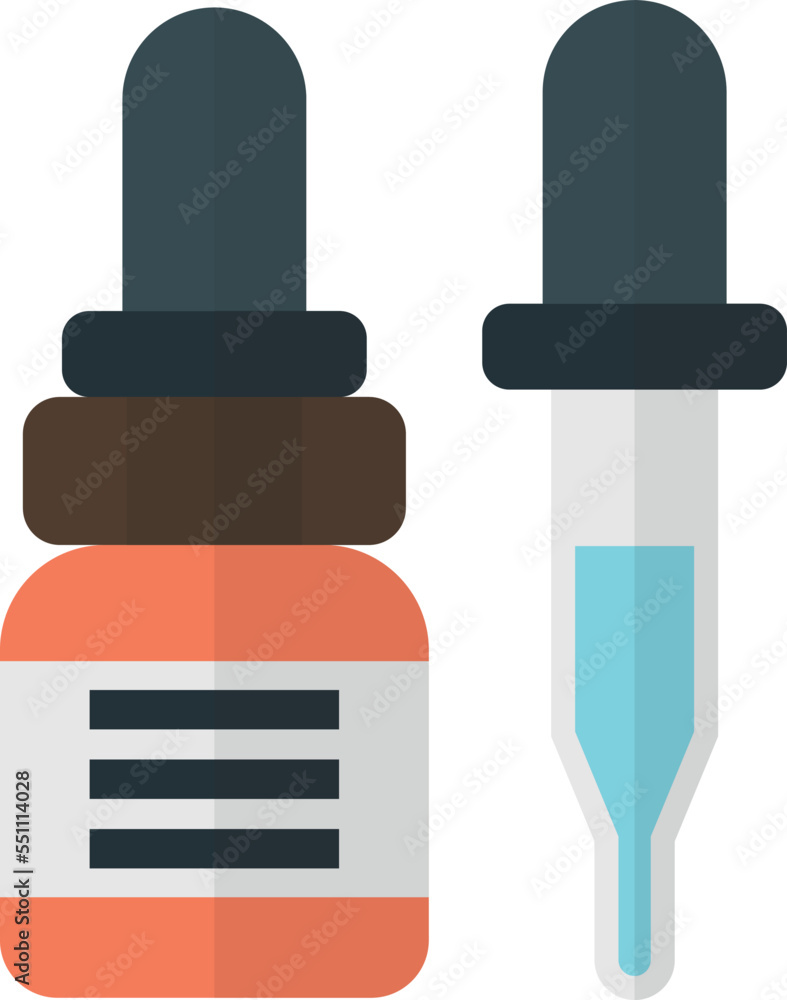 bottle and dropper illustration in minimal style bottle and dropper illustration in minimal style