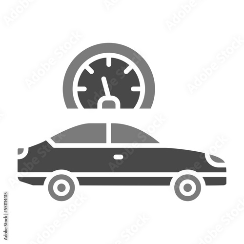 Cruise Control Greyscale Glyph Icon