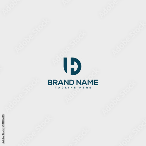 Alphabet HD, DH, H, D letter logo design template vector illustration.