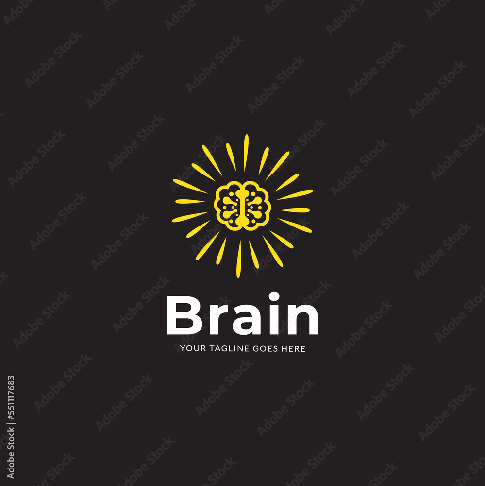 Fototapeta premium Brain Connection Logo Design Template