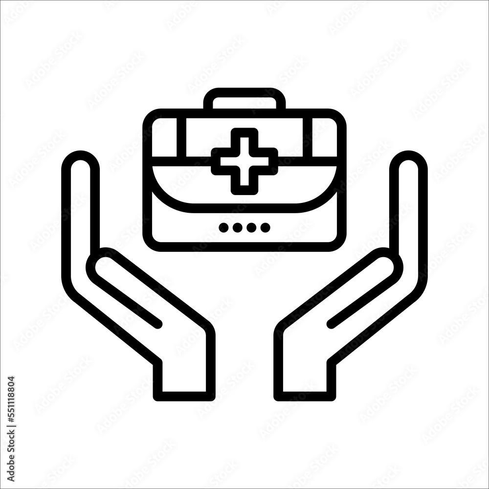 Open Hand Medicine Icon Vector Design Template, on white background. Open Hand Medicine Icon Vector Design Template, on white background.