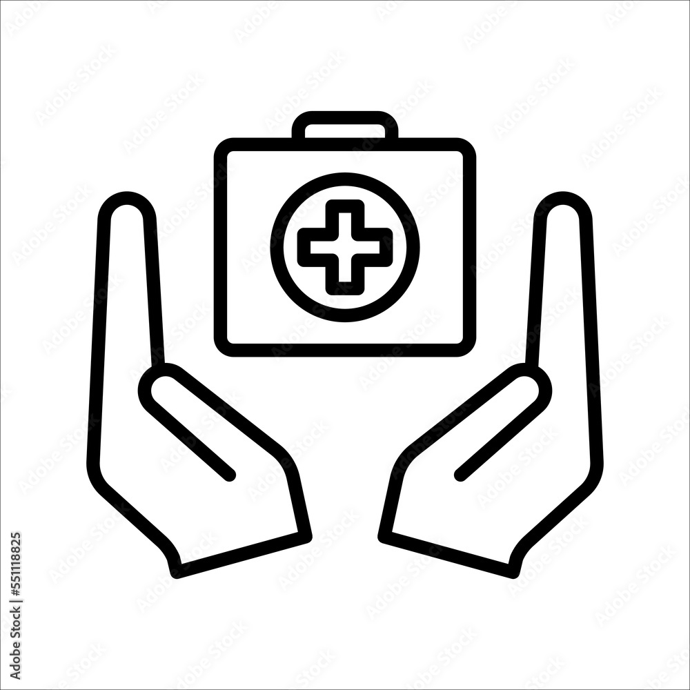 Open Hand Medicine Icon Vector Design Template, on white background. Open Hand Medicine Icon Vector Design Template, on white background.