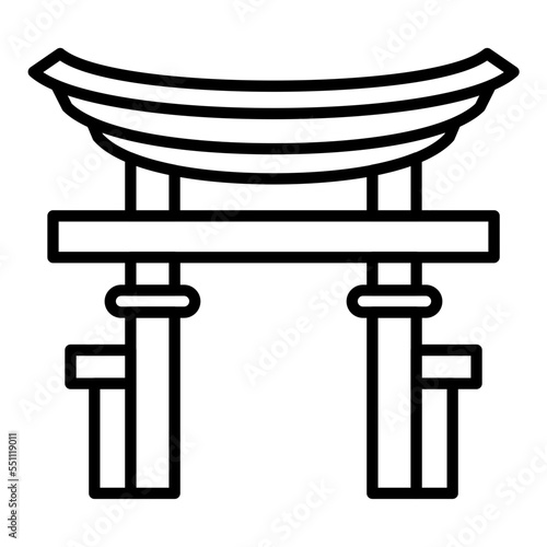 Torii Gate Icon Style