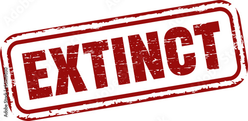 Photos Extinct grunge rubber stamp