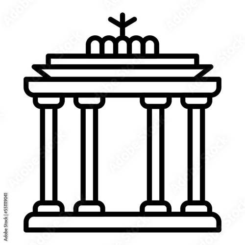 Brandenburg Gate Icon Style