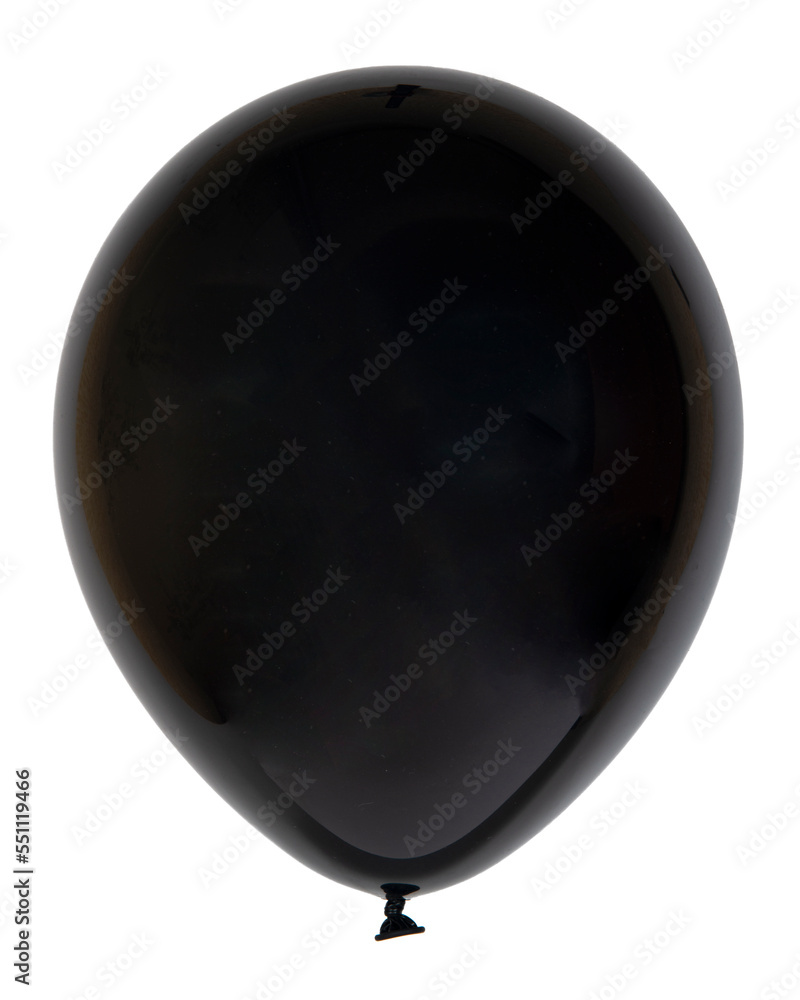 Party black latex balloon event decor isolated on the white background