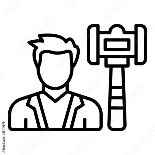 Judge Male Icon Style