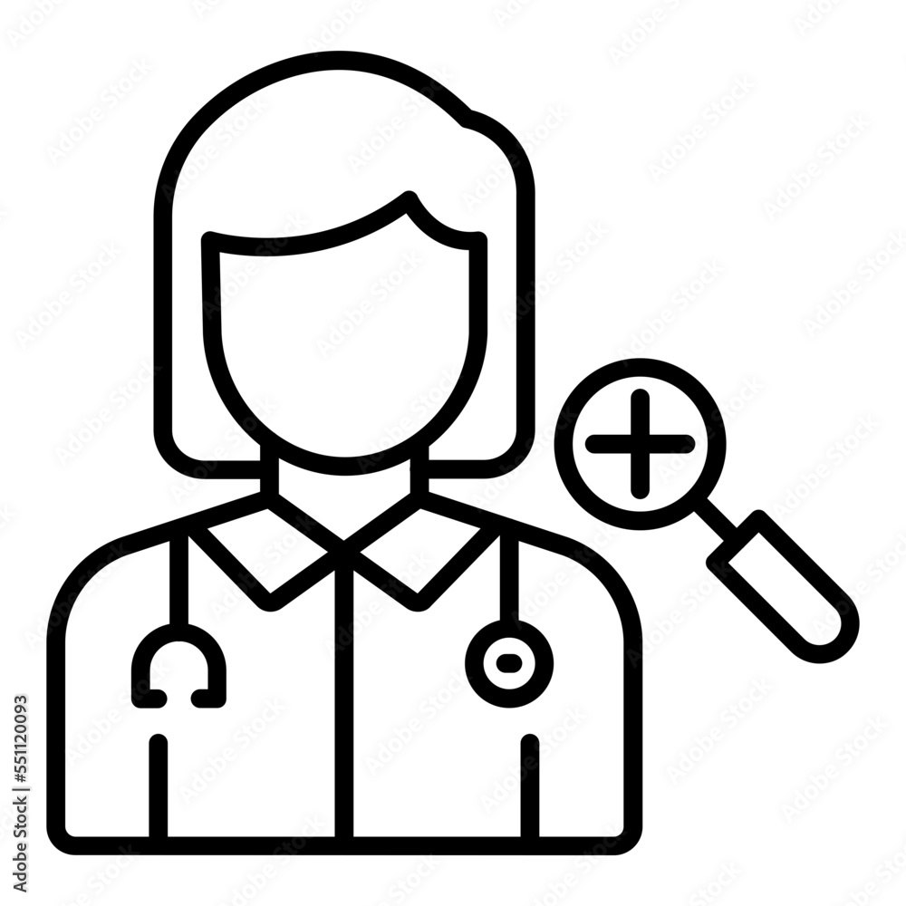 Dermatologist Female Icon Style Dermatologist Female Icon Style