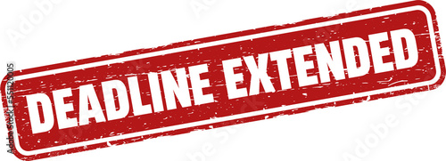 Photos Deadline extended grunge rubber stamp