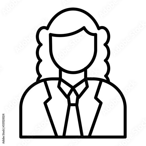 Judge Female Icon Style