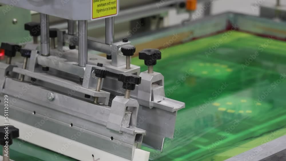 Automated Screen Silk Print Machinery Printing Office Work Automated Screen Silk Print Machinery Printing Office Work