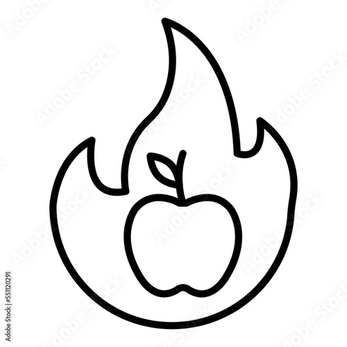 Burning Calories Icon Style