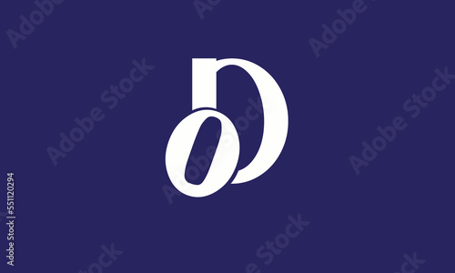 Alphabets letter do and od logo design vector 