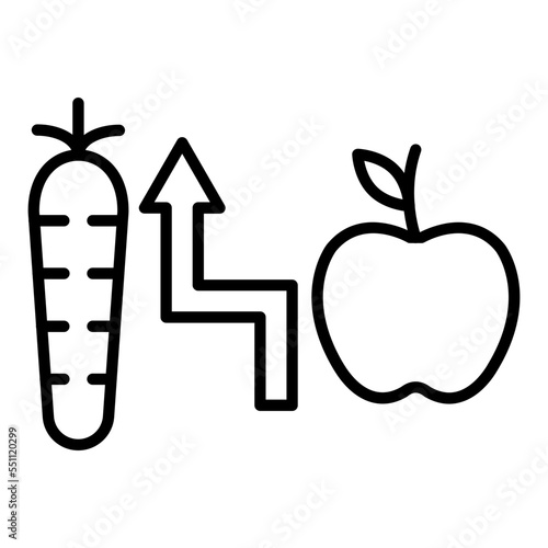 Calorie Intake Icon Style