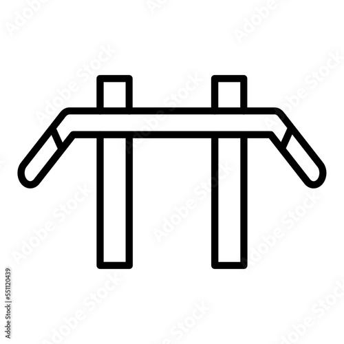 Chin Up Bar Icon Style