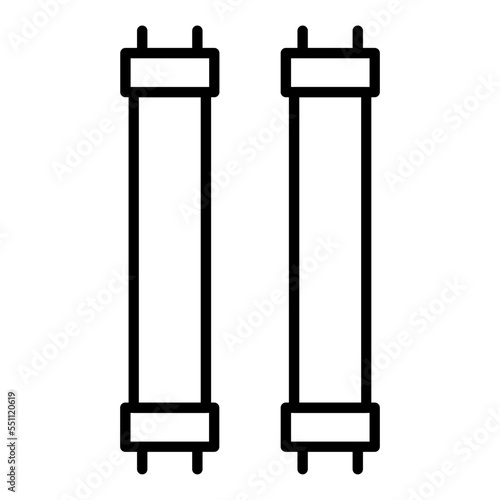 Fluorescent Lamp Icon Style