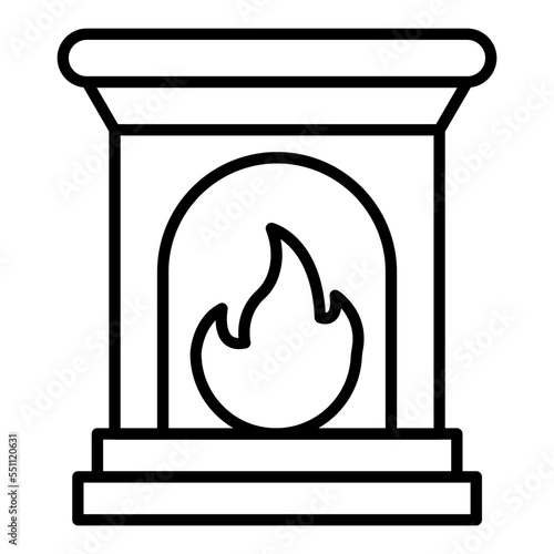 Fireplace Icon Style
