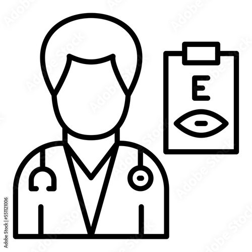 Optometrist Male Icon Style