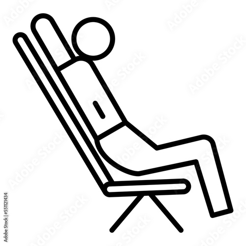 Leaned Back Icon Style