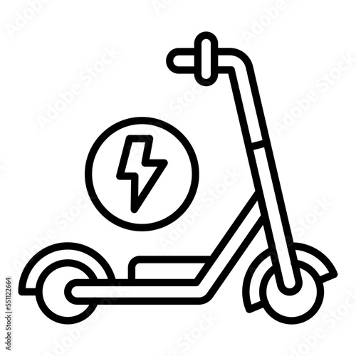 Kick Scooter Icon Style