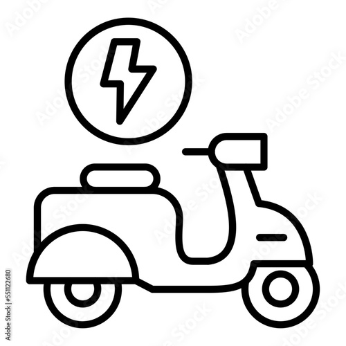 Long Range Scooter Icon Style