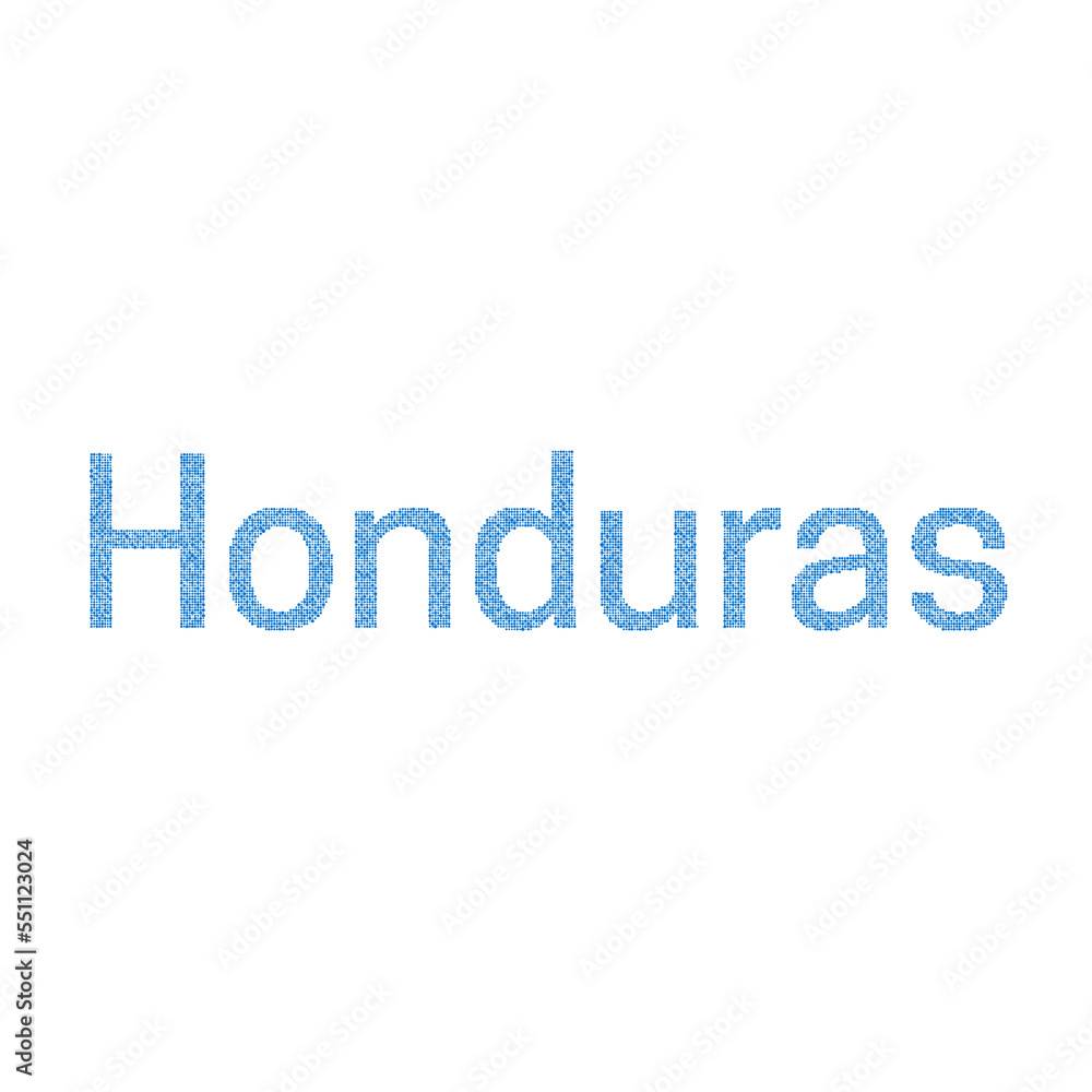 Honduras Silhouette Pixelated pattern map illustration