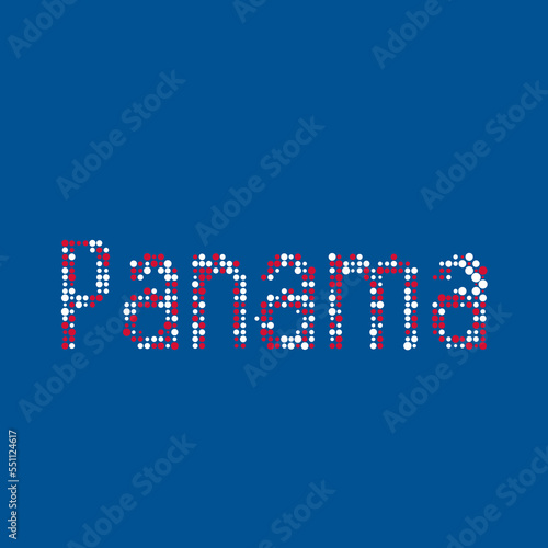 Panama Silhouette Pixelated pattern map illustration