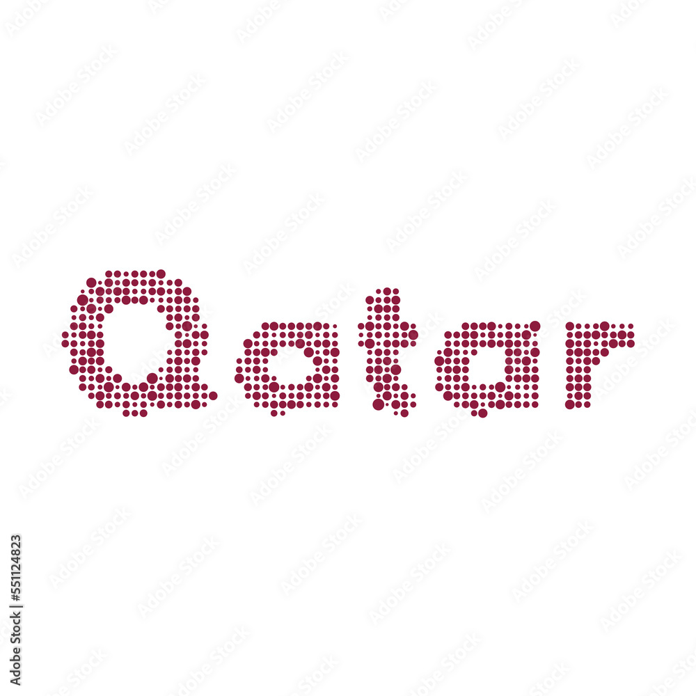Qatar Silhouette Pixelated pattern map illustration Qatar Silhouette Pixelated pattern map illustration