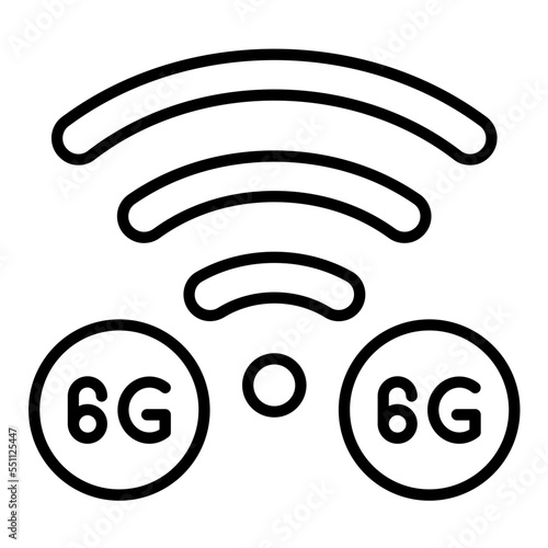 6G Network Icon Style