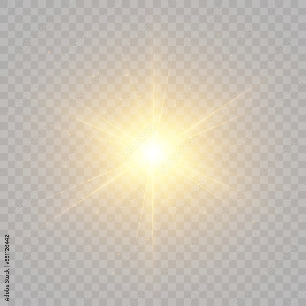 Bright light effect with rays and highlights for vector illustration. Bright light effect with rays and highlights for vector illustration.