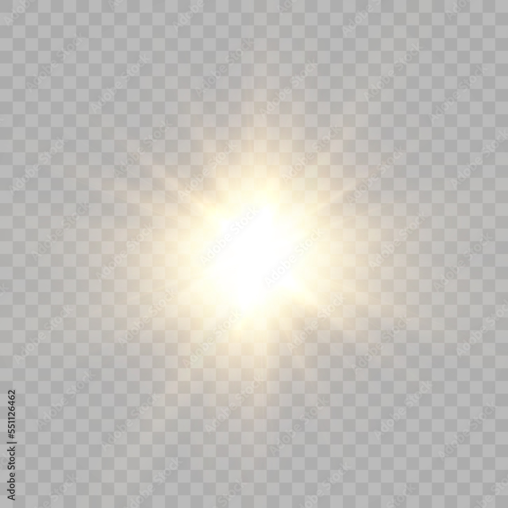 Bright light effect with rays and highlights for vector illustration. Bright light effect with rays and highlights for vector illustration.
