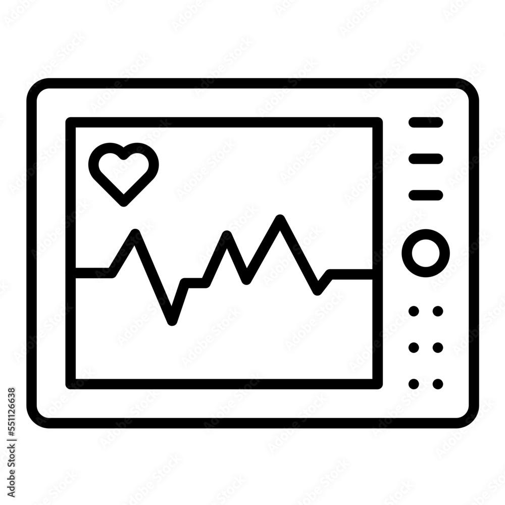 Electrocardiogram Icon Style Electrocardiogram Icon Style