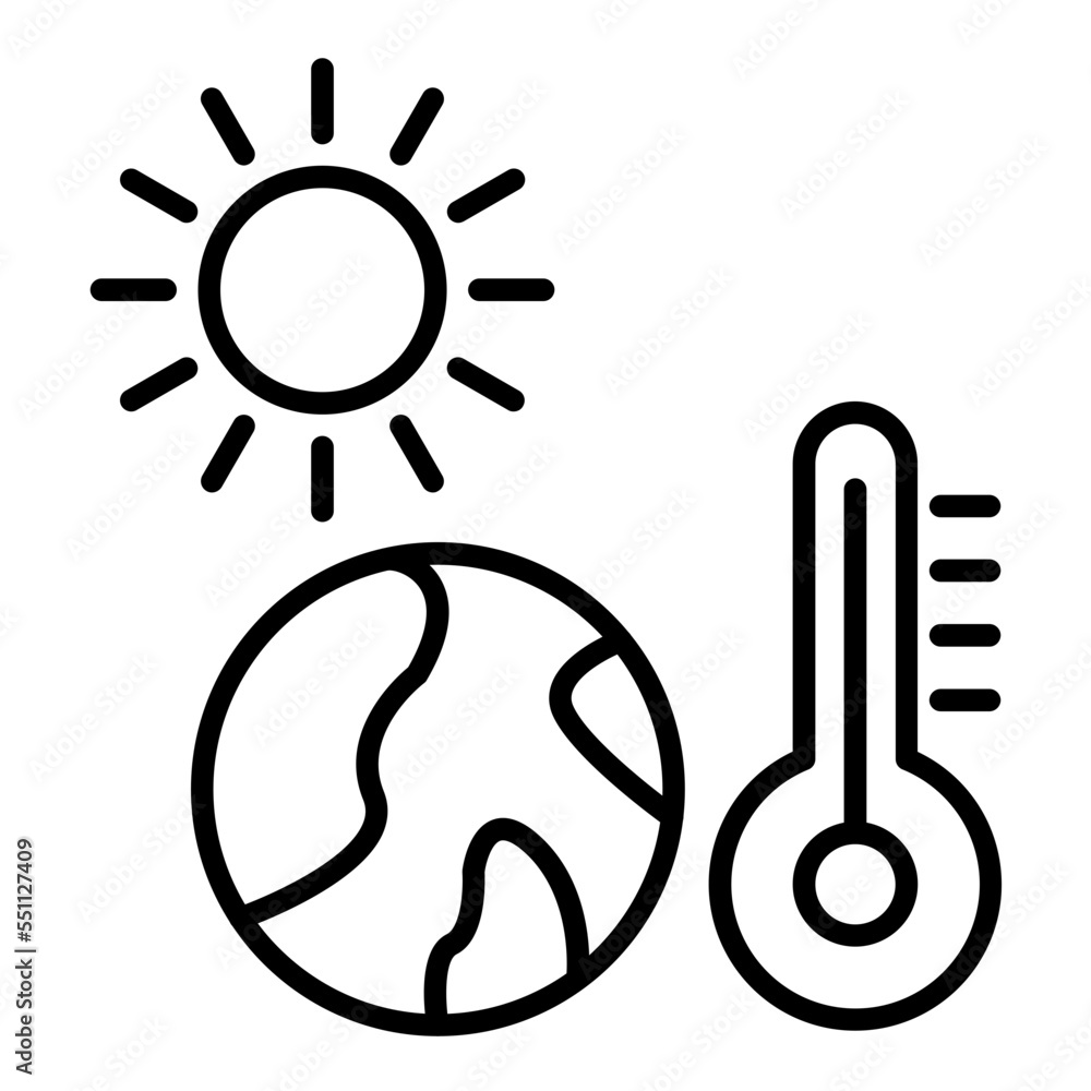 Global Warming Icon Style